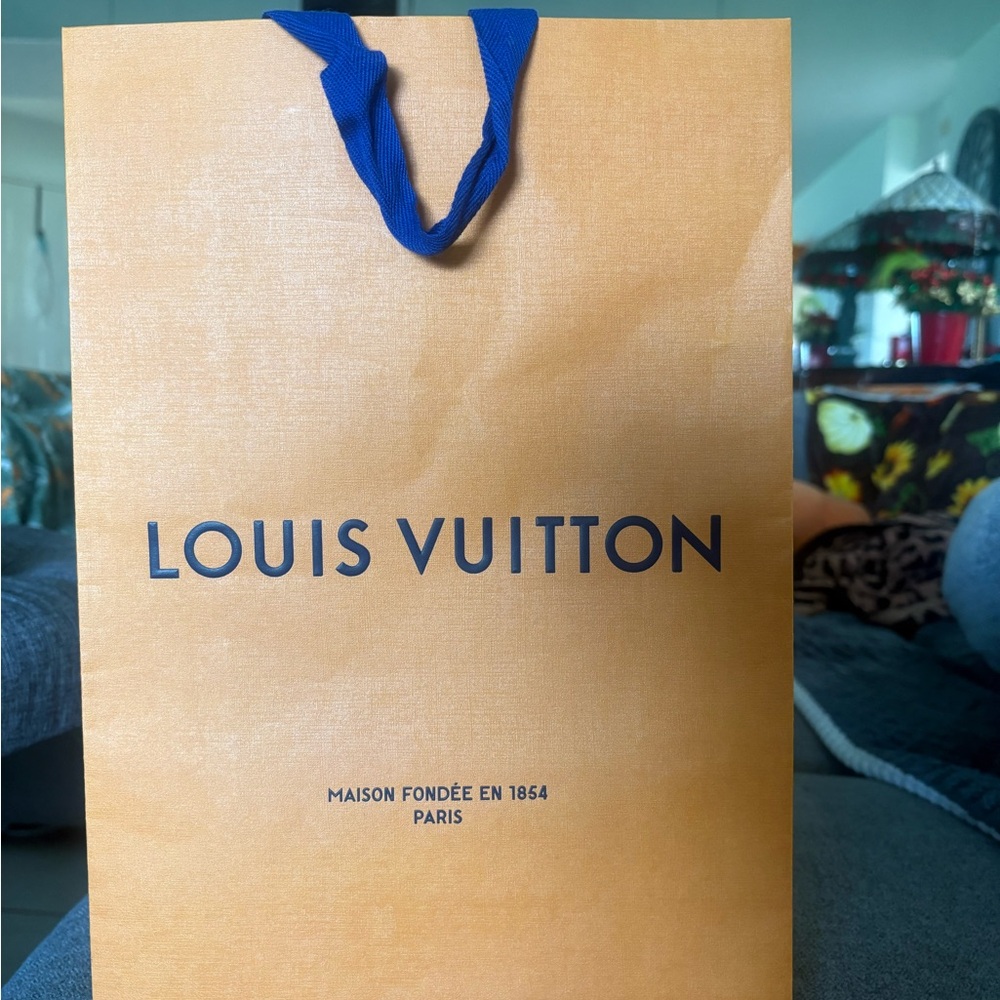 Louis Vuitton Shopping Paper Bag Orange and Blue Bag